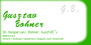gusztav bohner business card